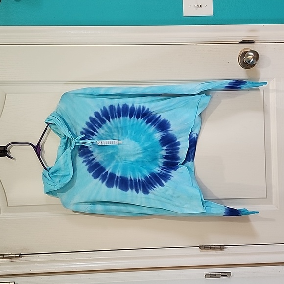 Tyedye turquoise cropped sweater - Picture 2 of 5